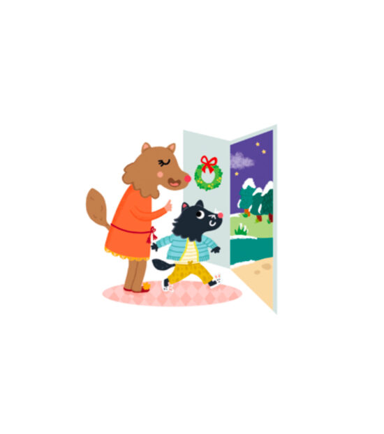 Petit loup dans la nuit de Noël